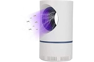BRRNOO Mosquito Killer Light, 360° succión silenciosa Trampa de Insectos Zapper Trap Repelente enchufable para Interiores y Exteriores, Mosca Segura y ahor(L)