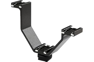 Movo 3BA-1 Heavy-Duty Video Accessory Triple Shoe Bracket for Lights, Monitors, Microphones and More (Small)