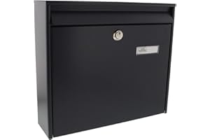 BURG-WÄCHTER, Boîte aux Lettres en Acier inoxydable, Format de Fente A4, Norme Européenne EN 13724, Format Paysage, Anthracite, Potsdam 877 ANT