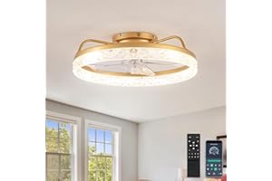 Plafondventilator 132 cm met 3 bladen in natuurlijk houtfineer, led, 6