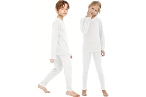 FIANA FASHIONS Unisex Kids Winter Thermal Base Layer Set, Long Sleeve Top & Bottoms Warm Underwear Long Johns for Children Boys Girls Ideal for Daily Wear 4-11 Years