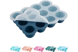 BTRFE Boîte de conservation des aliments pour bébé Plateau de congélation en silicone de qualité alimentaire Conteneur alimentaire parfait pour les aliments faits maison, les purées de fruits et les