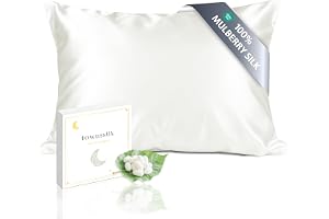 townssilk Örngott i 100% mullbärssilke, 19 momme, dubbelsidig, med dold dragkedja, 1 st, 50x60 cm, naturvit – skonsam mot hår