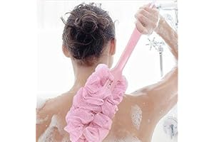 UKD Brosse pour Le Dos à Manche Long pour Le Corps pour Le Corps, Le Bain, la Douche, l'éponge, Le Gommage exfoliant
