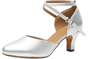 HROYL Women Closed Toe Ballroom Dance Shoes Latin Tango Salsa Practice Performence Party Dancing ShoesCMJ513