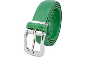 YEHMAN Klassischer 3 cm breiter Gürtel aus Rindspaltleder, verstellbar, silberfarbene Dornschließe 120 cm