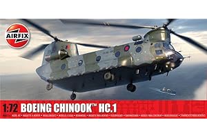 Airfix Standard Model Set - A06023 Boeing Chinook HC.1 Model Building Kit - Plastic Model Helicopter Kits for Adults & Children 8+, Set Includes Sprues and Decals - 1:72 Scale Model