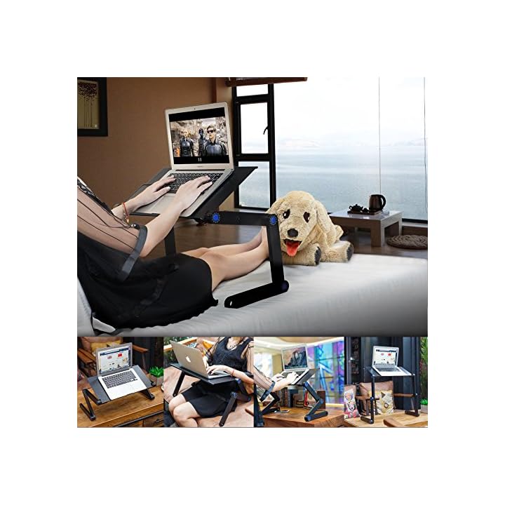 LONGKO 360° Verstellbarer Laptop Notebook Ständer ergonomischer Tisch