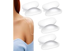 Schulterpolster Silikon,Regerly 8 Stück Selbsthaftend Transparent Schulterpolster Wiederverwendbar und Atmungsaktiv Push-Up Pads Kleber Schulterverstärker für Frauen Männer Schulter Anti-Rutsch-Pads