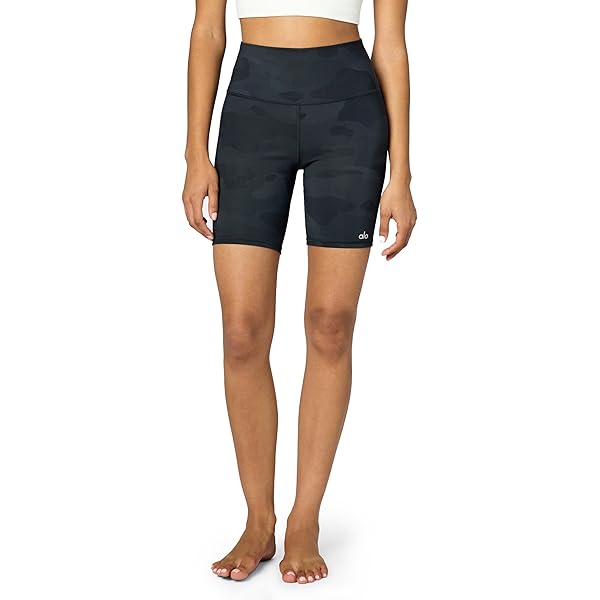 Alo Yoga Women's High Waist Biker Shorts, Black, XXS, Black, XXS