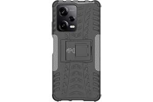 MAX POWER DIGITAL Funda para móvil Xiaomi Redmi Note 12 Pro 5G / Poco X5 Pro con Soporte Protección 360 Grados 2 en 1 Carcasa Dura Resistente Antigolpes Protectora Heavy Duty Rugged(Xiaomi Redmi Note 12 Pro 5G, Negro)