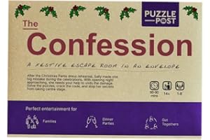 PUZZLE POST Festive Escape Room In An Envelope | Perfect For Christmas Games Night | Escape Room In A Box | Puzzle Mystery Game - The Confession
