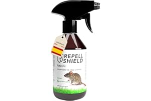 RepellShield® Repelente Ratas y Ratones - Anti Roedores Natural para Coche y Hogar -250ml- No Mancha, Uso Interior y Exterior - Aceite de Menta - Ahuyentador de Ratas Seguro para Niños y Mascotas
