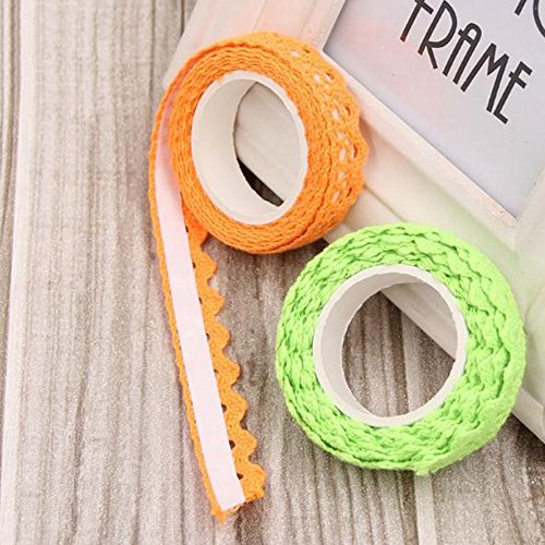 Cosanter 4 Rollos DIY Encaje Cinta Decorativa para Novia Nupcial de Boda para Decoraci  n Manualidades Bricolaje DIY Borde Festoneado Color al Azar