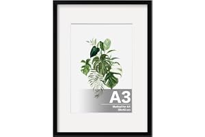 Egofine bildram A3, A3 bildram med plexiglas, 30x42 cm fotoram för väggmontering, ram för foton 20x28 cm, certifikat och plak