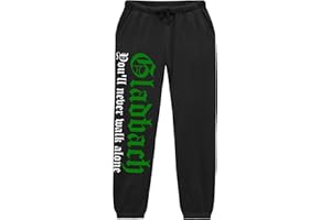 UGLYSHIRT89 Gladbach Never Walk Alone Herren Jogginghose | Fussball Ultras Männer Sport Hose | M1 (M)