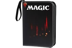 YOWXEEDI Album de Cartas Magic the Gathering Álbumes y Fundas para Cartas álbum di Carte Collezionabili 4-Bolsillos de piel sintética para tarjetas coleccionables carpeta de 3 anillos con cremallera MTG