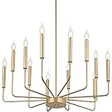 Lampadari Moderni In Oro, Lampadario In Metallo Industriale A 12 Luci, Sospensione Classica A Candela Per Isola Cucina, Sala 