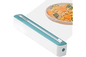 TQEBWUS 36.5x5.5x5cm Cling Film Wrap Dispenser with Cutter, Magnetic, 2 in 1, Household, Green