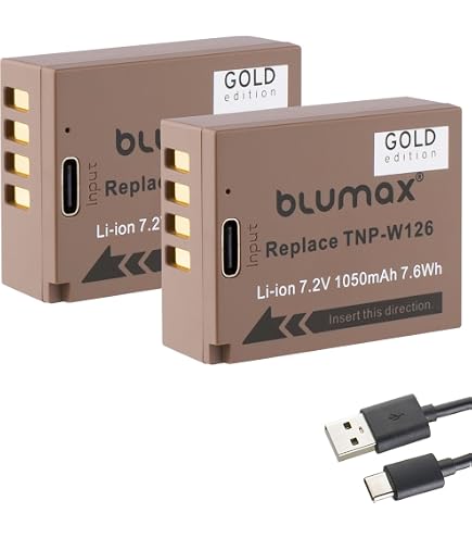 DSTE 2x NP-W126 Akku Für Fujifilm Kameras – Kompatibel Mit X-Serie, HS-Serie & Mehr