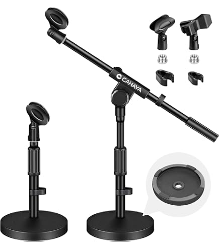 PATIKIL Mic Stand Adattatore M10 Maschio a 1/4 Maschio Filetto Treppiede Vite Adattatore Doppi Lati Fotocamera Vite per Microfono Treppiede Stand Nero 2pz