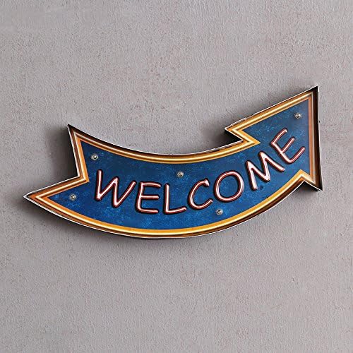 Retro Wall decoration Indoor bar Pendant Creative three-dimensional road signs Metal painting Background Wall ornament 61X5X26CM Picture color