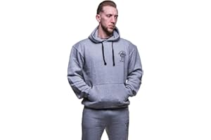 MUSCLE GYM Mens Hoody UK, 100% Cotton Jackets Work Fleece Hoodie, Soft & Comfy Pullovers Men Baggy Hoodies, Long Sleeves Oversized Hooded Tops Sweatshirt for Adults (Size up to 4XL)
