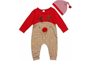 Loalirando Mono Suéter de Navidad Bebé Recién Nacido Unisex Pelele Pijama Punto Una Pieza de Manga Larga Romper Ropa de Dormir Mameluco Navideño Sweater Invierno para Niños Niñas