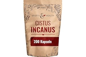 ‎CDF SPORTS & HEALTH SOLUTIONS Cistus Incanus Kapseln - 180 Kapseln - 860mg pro Tagesdosierung - Vegan - Zistrose Kapseln - Zystus