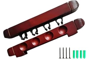 Kapaunn Billard Queue Wandhalter, Billard Queue Halter Wandmontierter Aus, Billard Wandhalterung Mit Schrauben Und Gummiteilchen Für 4 Billard-Queues