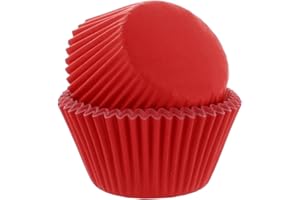 Culpitt Select Red Baking Cases, Greaseproof Paper Baking Cups, 50mm Cupcake Cases - Pack of 50