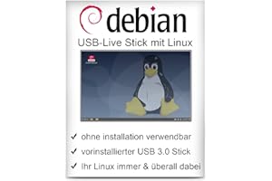PC BILLIGER Linux Debian mit 64 Bit - Live Version - bootfähig - Betriebssystem