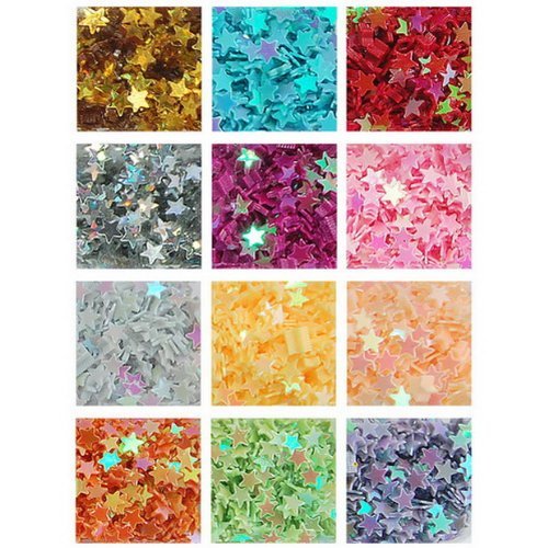 Five Season 12 Colors Practical Nail Art Star Decoration Tips