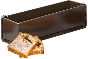 Gobel - Moule à Pâté Croute Long 40 x 8 cm – Moule à Charnières Anti-Adhérent sans PFAS avec Fond Amovible – Idéal Terrines et Pâtés Maison – Fabrication Française