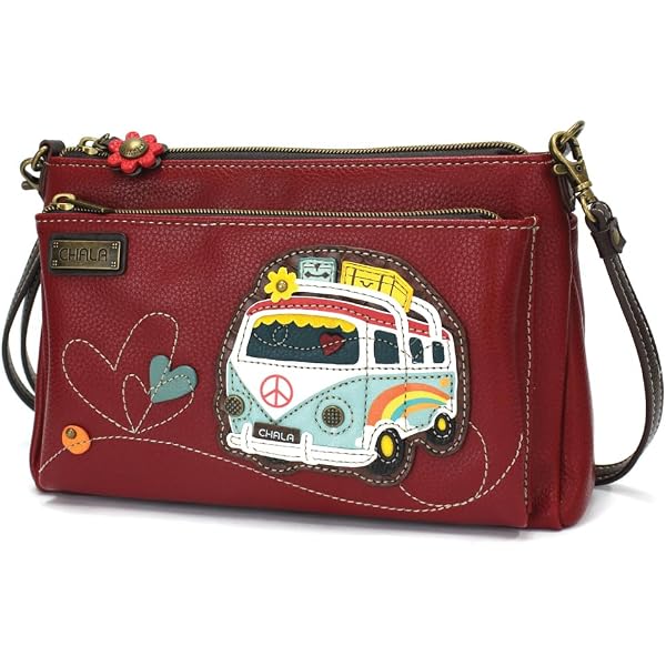 CHALA Mini Crossbody Bag - Convertible Strap Small Purse For Phone & Essentials, Dragonfly Print