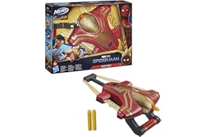 Spider-Man Marvel Web Bolt Nerf Blaster Toy for Kids, Movie-Inspired Design, Includes 3 Elite Nerf Darts, Ages 5 And Up