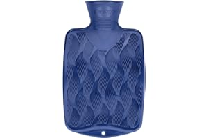 ‎FASHY Fashy kleine Wärmflasche mit 3D Oberfläche, 6404, 0,8 L, Blau