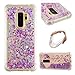 Produktbild Samsung Galaxy S9+ (S9 Plus) Handy Hülle Stoßfest Glitzer Flüssig, Docrax Handyhülle Silikon Stoßfest Kratzfest Schutzhülle Bumper Case für Samsung Galaxy S9+ (S9Plus) - DOYBO43750 Rosa Rot