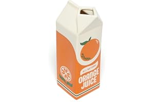 ban.do Vase à Fleurs d'inspiration Vintage, Vase décoratif en céramique, Vase Haut, décoration Orange Unique pour la Maison/Cuisine/Bureau, jus d'orange