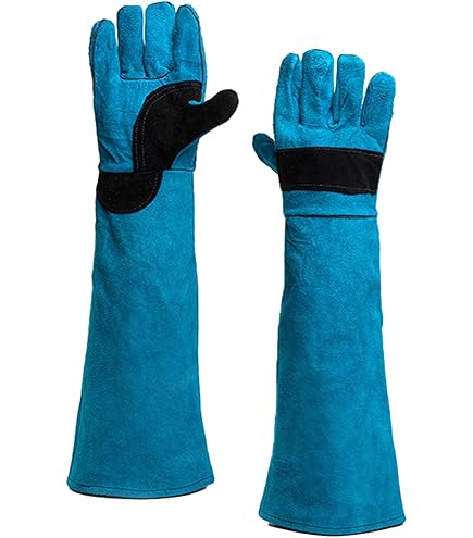 Guanti Anti-Morso Helweet In Pelle - Per Animali, 30cm, Protezione Graffi E Morsi - Foto 4