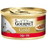 Gourmet Gold Par&ccedil;a Etli Sığır Etli Yaş Kedi Maması, 85 g