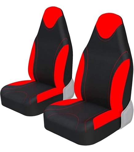Housses De Siège Auto Avant 2 Pièces - Pour Peugeot 107, Citroën C1, Toyota Aygo, Mazda - Tissu Respirant, Compatible Airbags