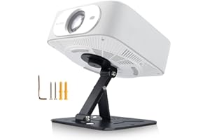 Salange Mini Beamer Halterung Ständer Tisch, Mehrwinkel Projector Base Stand Decke Wand, 360°Drehung Wandhalterung,Passend für Projektoren mit 1/4 Zoll Gewindeanschluss, Schwarz