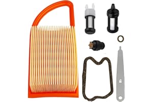 HUSWELL Air Filter Fuel Filter kit for Stihl 4282 141 0300 4282-141-0300B BR600 BR550 BR500 Backpack Blower with 4282-007-1001 Valve Clearance Setting