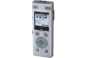 OM SYSTEM Olympus Voice Recorder DM-720 with 4GB, Micro SD Slot, USB Charging, Direction PC Connection, Transcription Mode, Silver