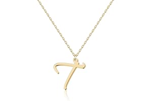UMAGICBOX Collier Pendentif lettre initiale Personnalisée pour Femmes, Plaqué Or 18K - Longueur Ajustable, Élégant et Résistant à la Décoloration, Cadeau Parfait pour Anniversaire, Noël - Collection Alphabet