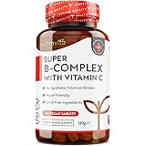 Vitamina B Complex Alto Dosaggio con Vitamina C - 365 Compresse Vegan (6 Mesi) Complesso Vitamina B - Vitamine Gruppo B con B