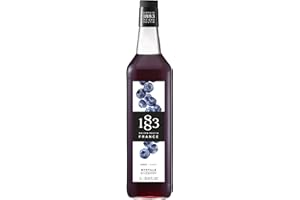 1883 Maison Routin Premium Blueberry Syrup – Natural Fruit Syrup, Perfect for Cocktails & Mocktails, Ice Tea, Smoothies, Desserts – Vegan-Friendly, Allergen-Free – 1L PET Bottle