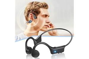 HYDOMI Bone Conduction Headphones, 2023 Upgraded Open-Ear Wireless Bluetooth Sport Headphones with Mic, 8Hr Playtime, Fast Charging, Waterproof Wireless Earphones for Workout, Running, Gym, Hiking, Cycling