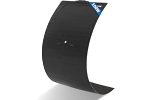 FIREFLY ENERGY Panel solar Flexible 100W 18V, ETFE Panel Fotovoltaico Monocristalino Módulos Solares,12 V Aislado Para Autocaravana, Caravana, Barcos, Techos, Camping, Superficies irregulares